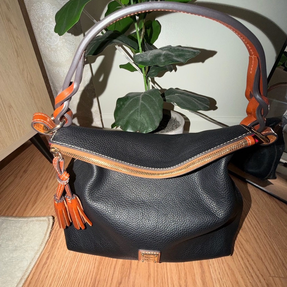 Black Dooney + Bourke Twisted Hobo Bag
